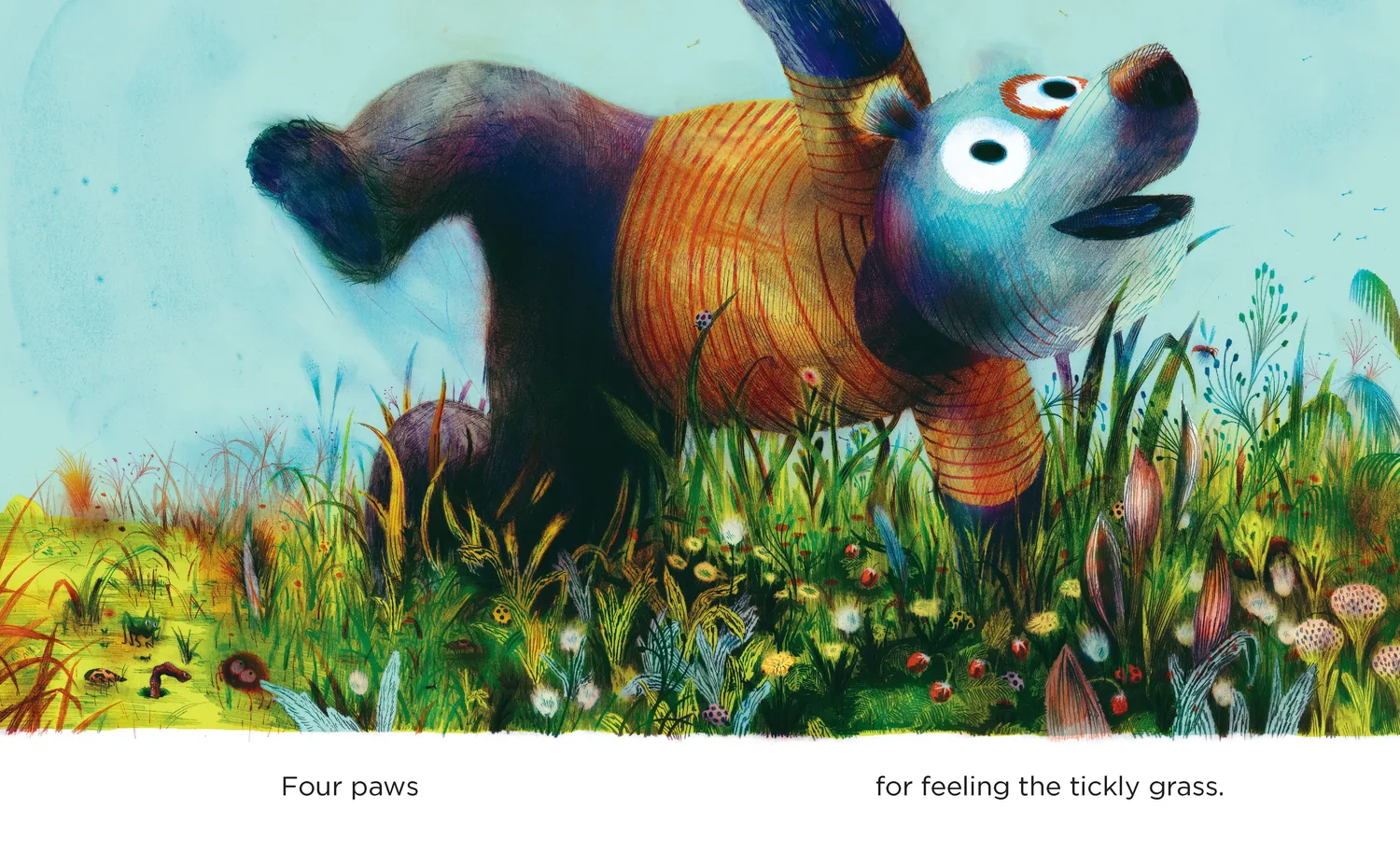 Enchanted Lion On All Fours innbundet bildebok