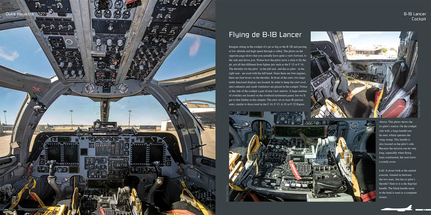 Duke Hawkins Boeing B-1B Lancer bok bombeflybilder