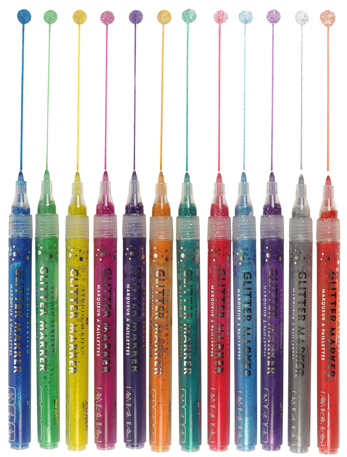 Studio Series Glitter Markers tusjer 12 stk glitter