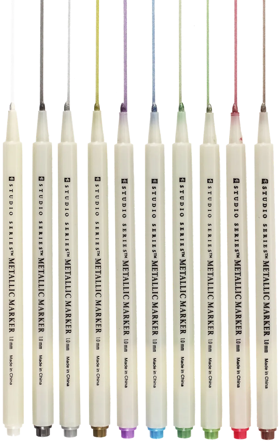 Studio Series Metallic Markers tusjsett 10 farger metallisk 1 mm