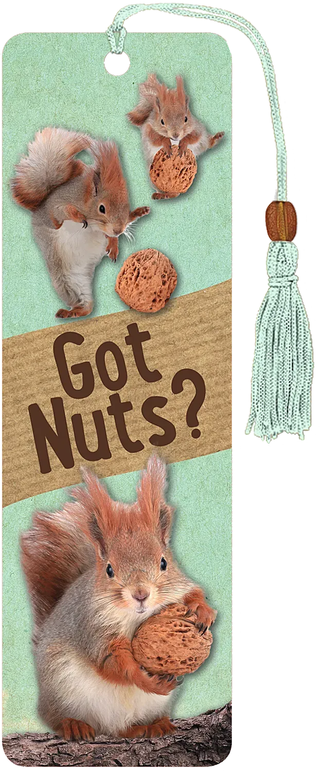 Peter Pauper Press Got Nuts bokmerke med perle ekorn