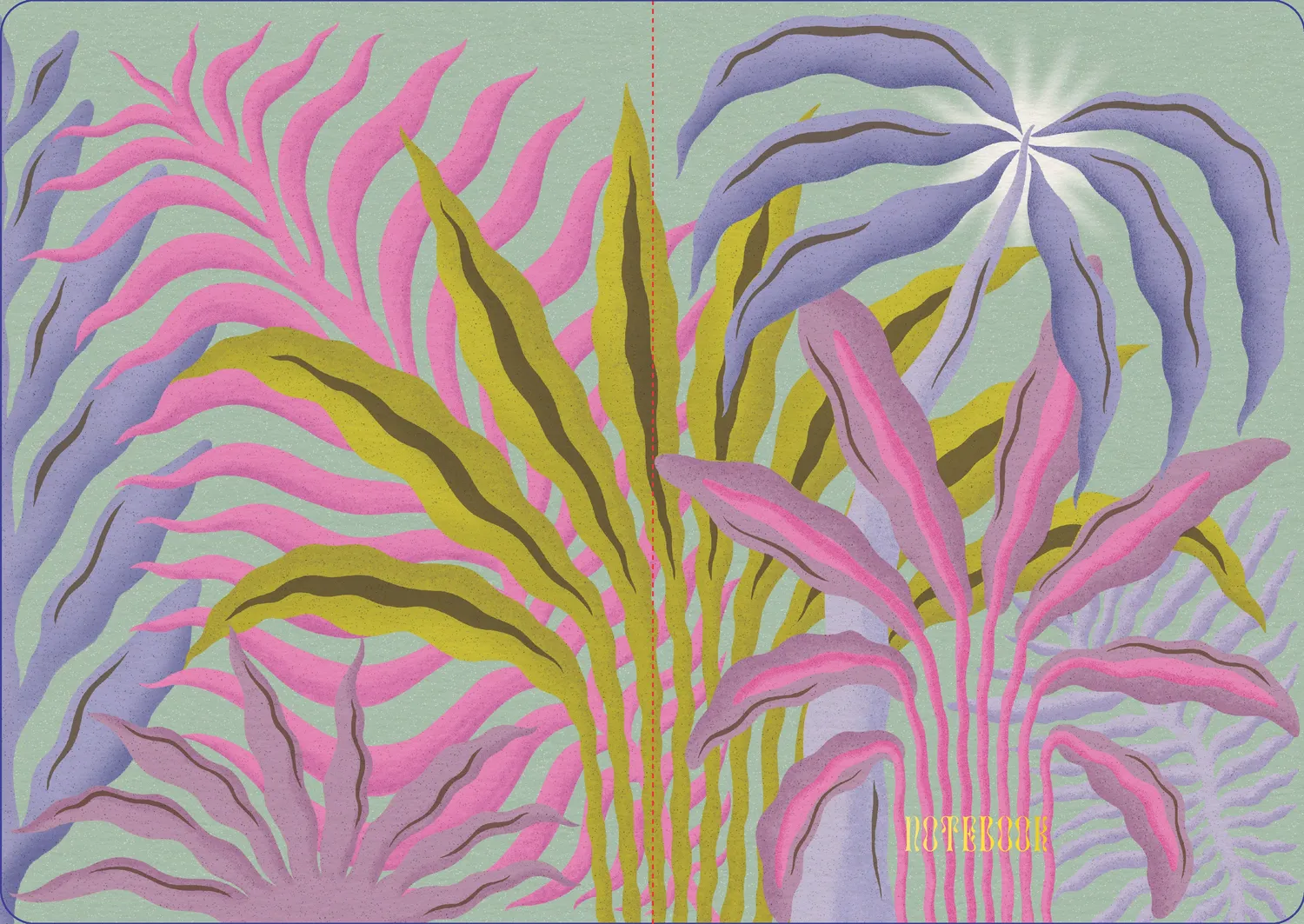 Abrams and Chronicle Botanical Fantasy notatboksett 3 stk neon