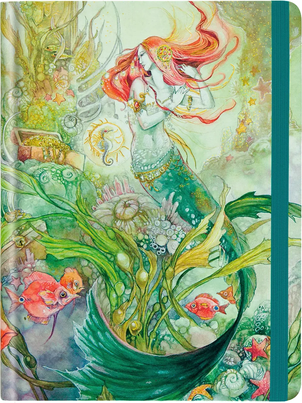 Peter Pauper Press Mermaid dagbok innbundet linjert 160 sider