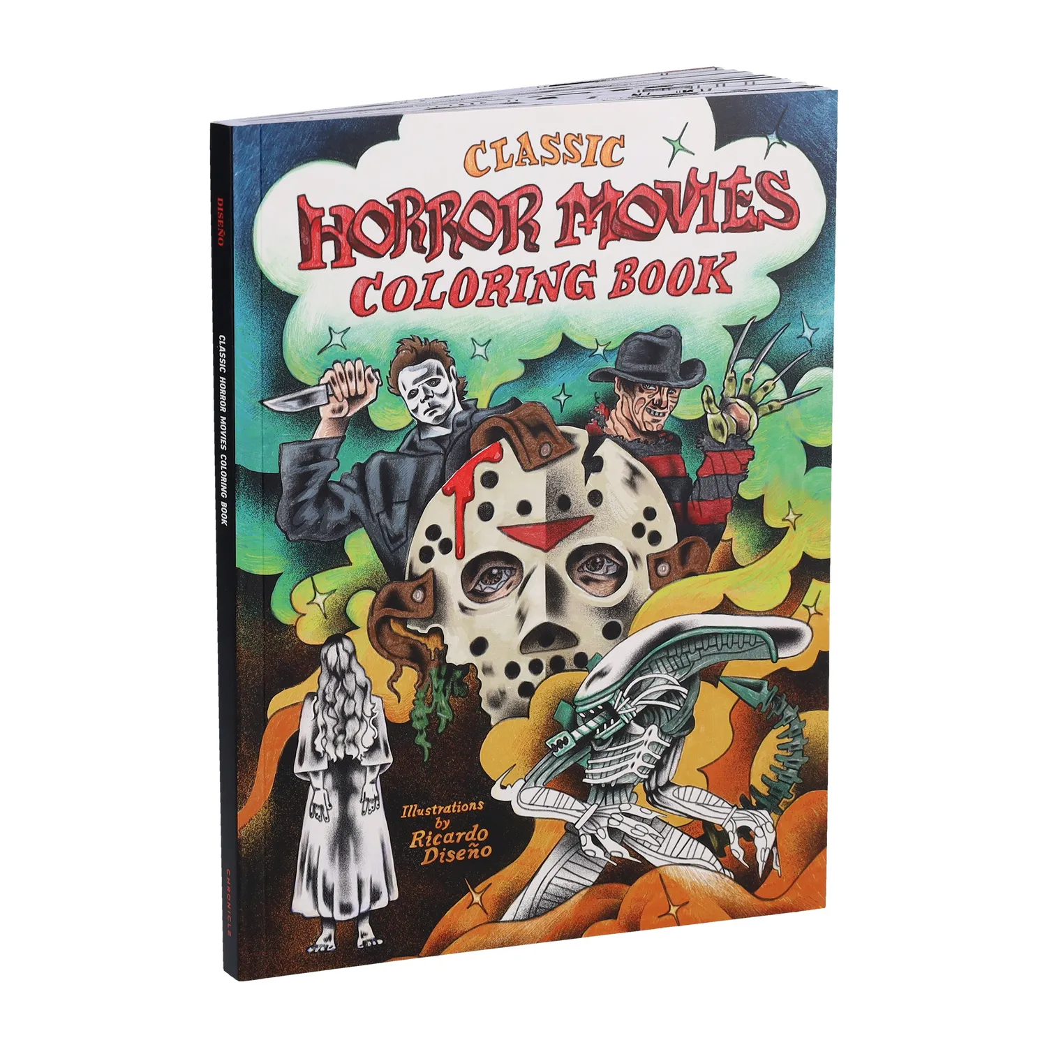 Chronicle Books Classic Horror Movies fargeleggingsbok pocket