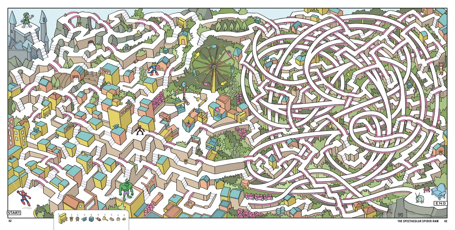 Marvel Spider-Verse Mazes pocket labyrintbok