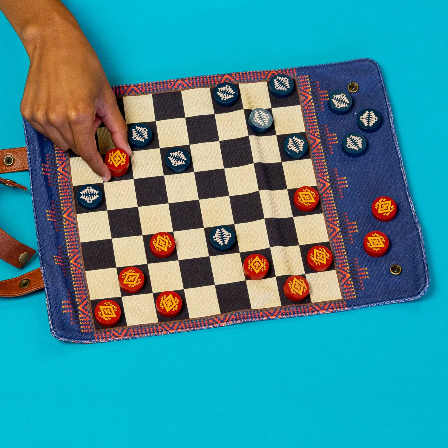 Pendleton Chess & Checkers reisespill sjakk rullbar