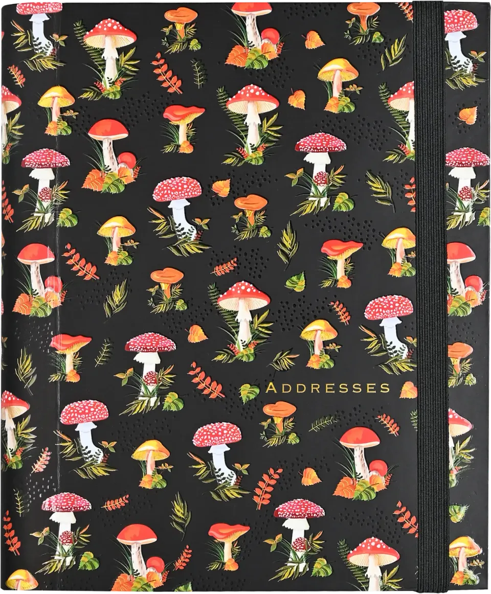 Peter Pauper Press Mushrooms adressebok stor sopp