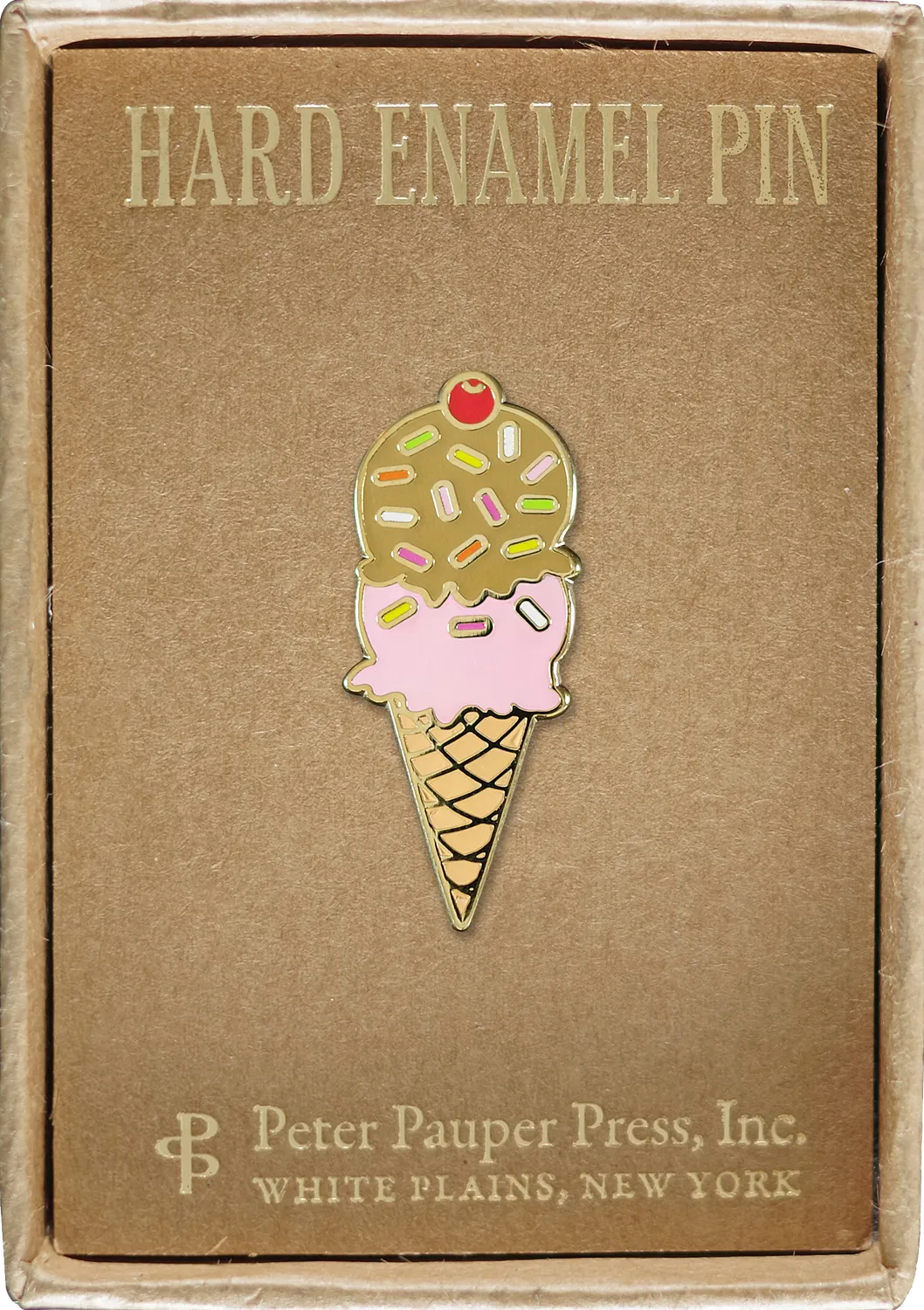 Peter Pauper Press Ice Cream Cone emaljenål iskrem