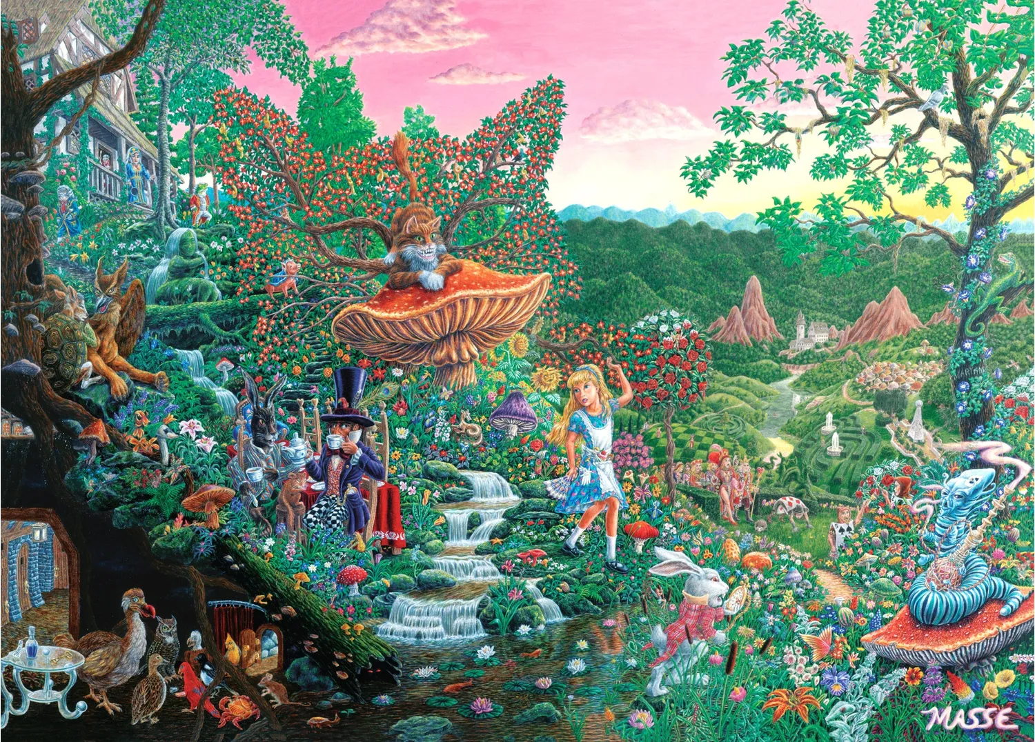 Peter Pauper Press Wonderland puslespill 1000 brikker Alice