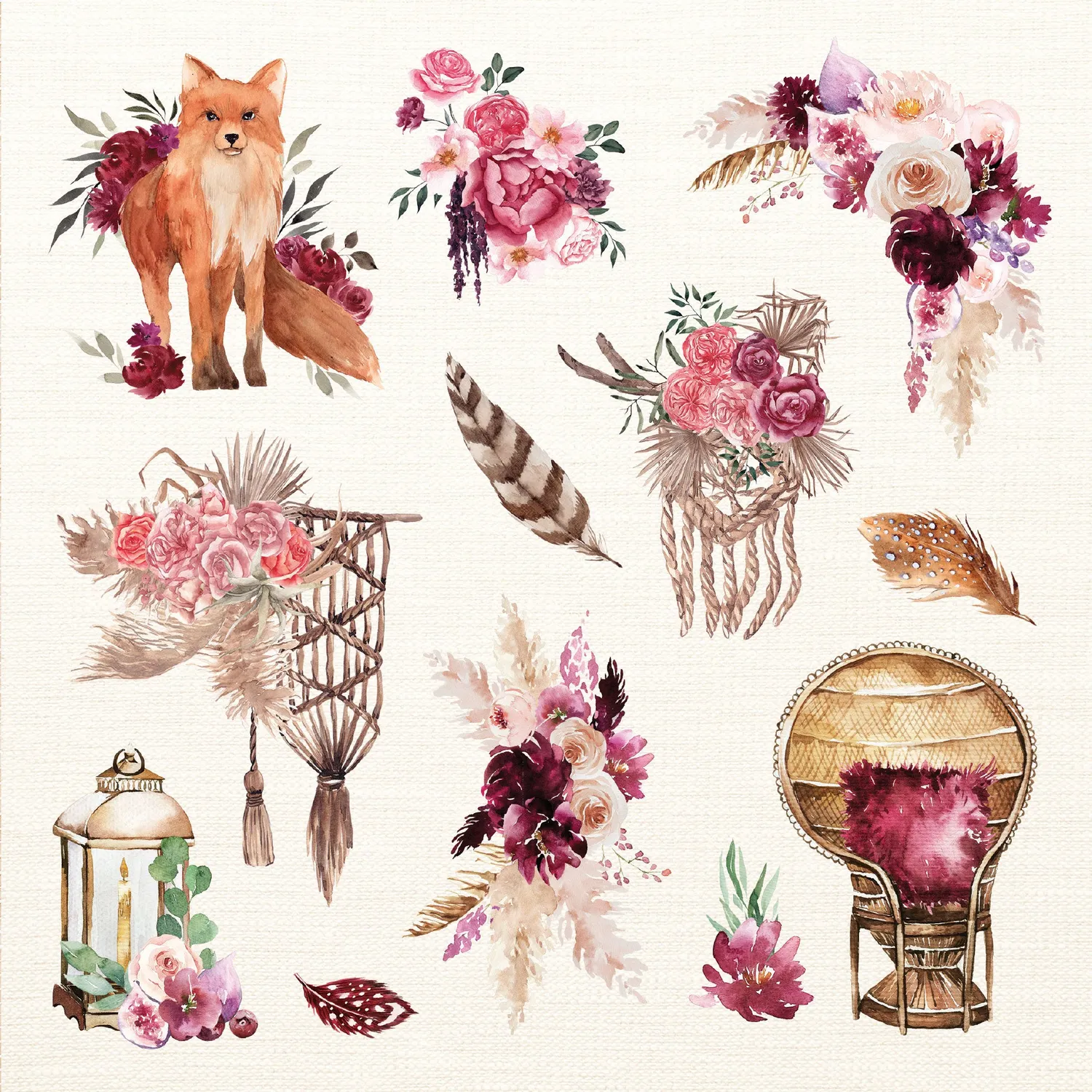 Peter Pauper Press Boho Dreams klistremerkebok