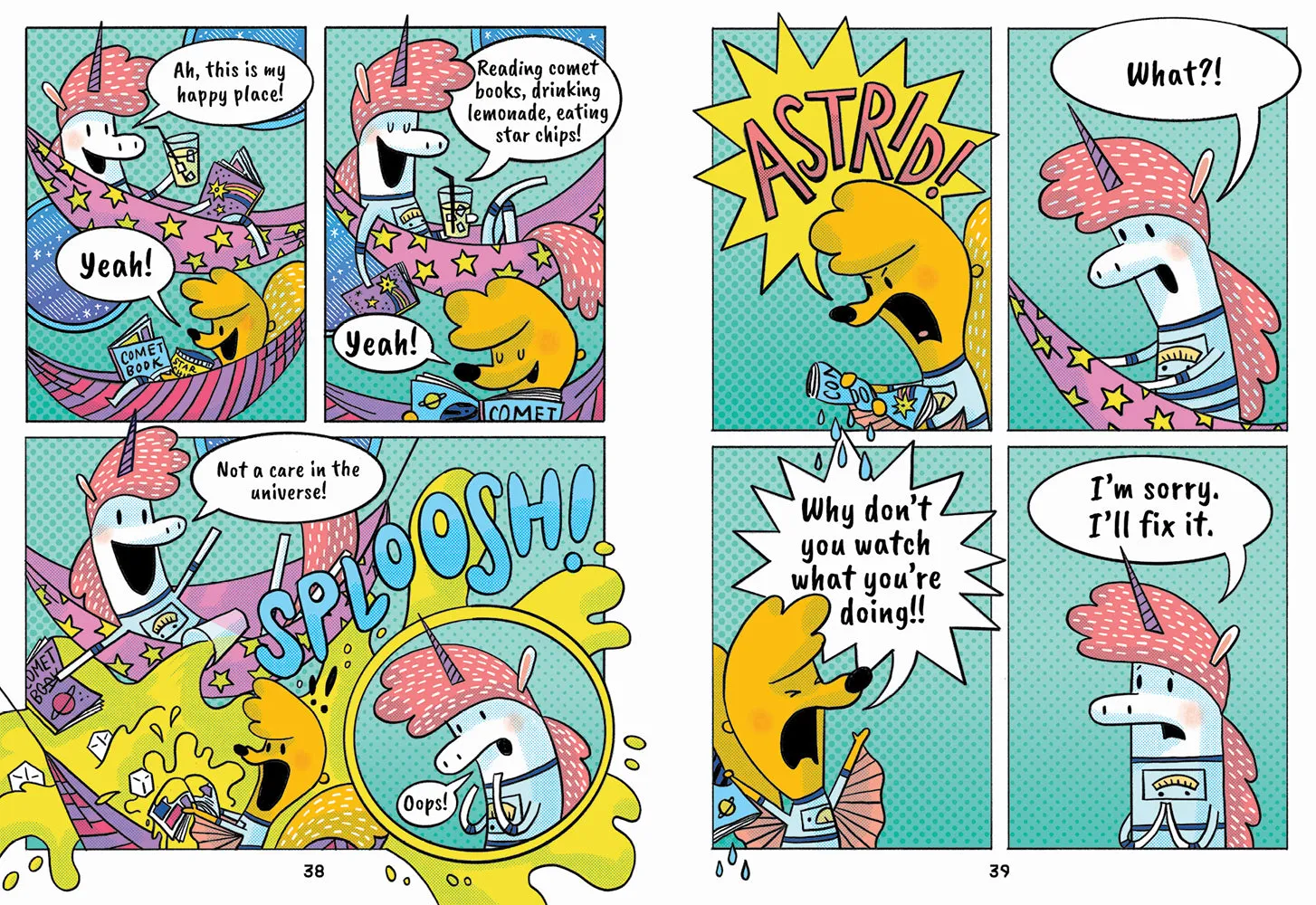 Hello!Lucky Astrid og Stella Star Struck 2 grafisk roman innbundet