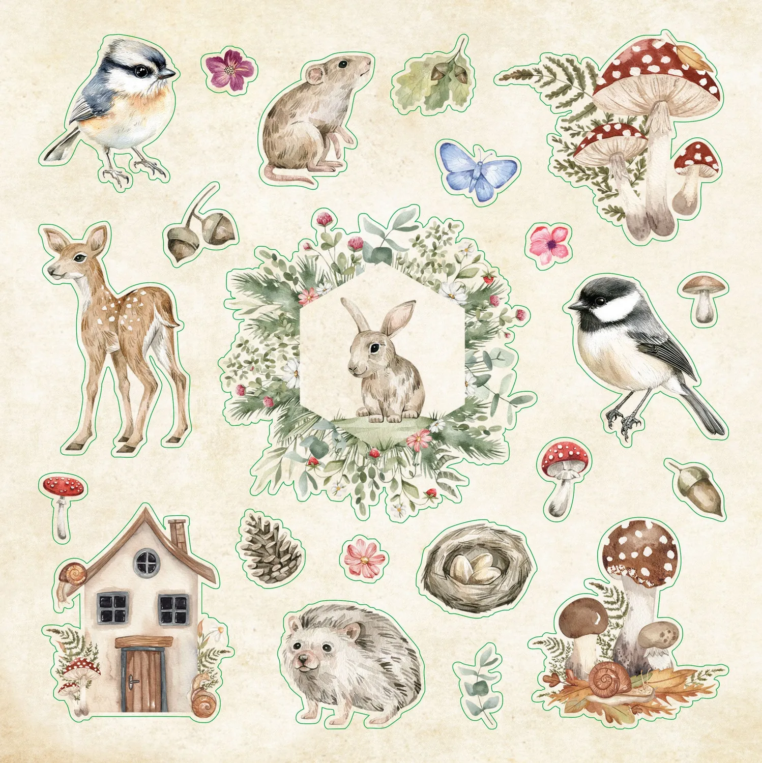 Peter Pauper Press Enchanted Forest klistremerkebok 800 stk