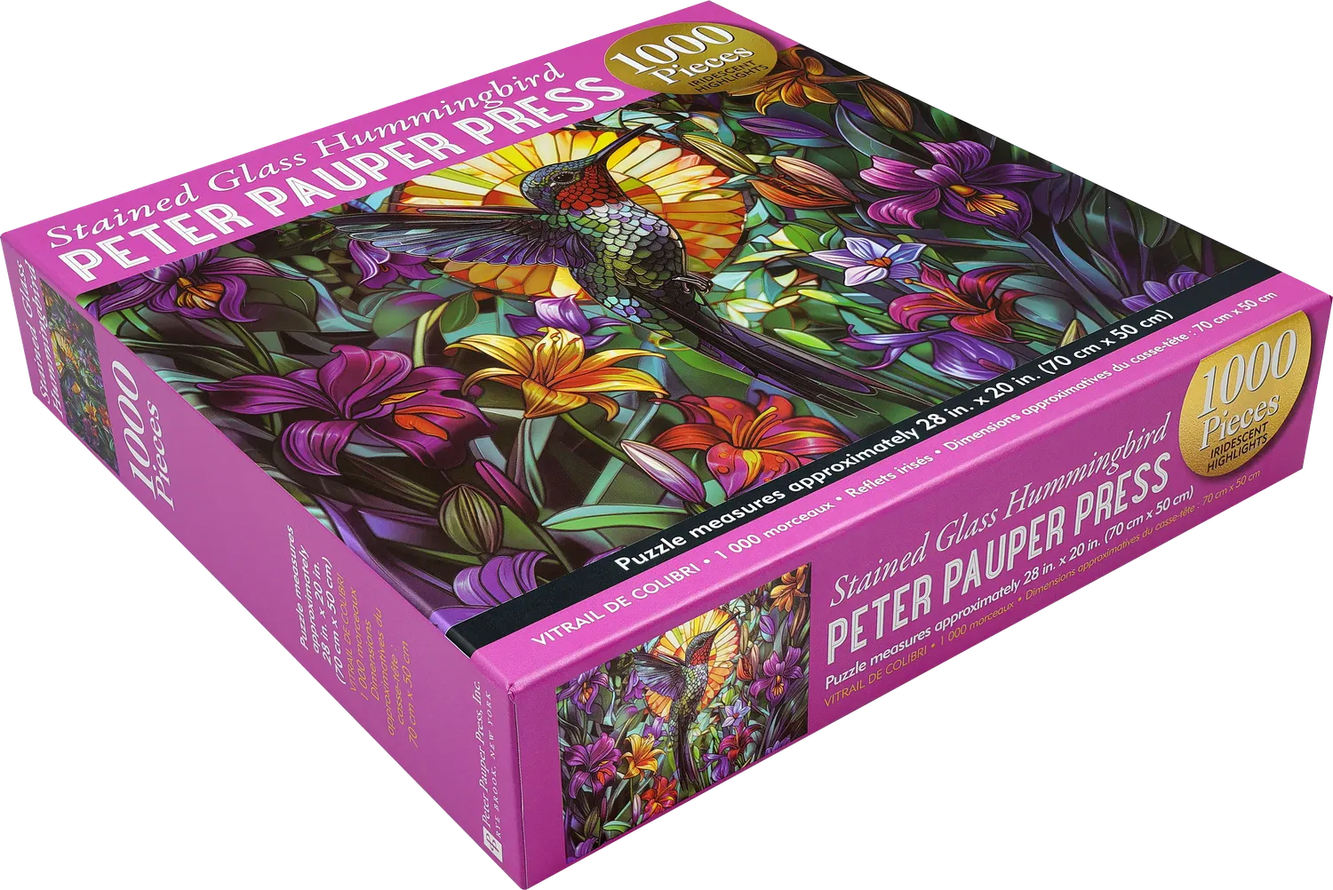 Peter Pauper Press Stained Glass Hummingbird puslespill 1000 folie