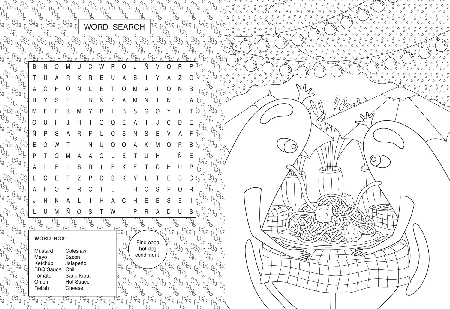 Abrams Hot Dog Coloring Activity Book fargebok pocket humor