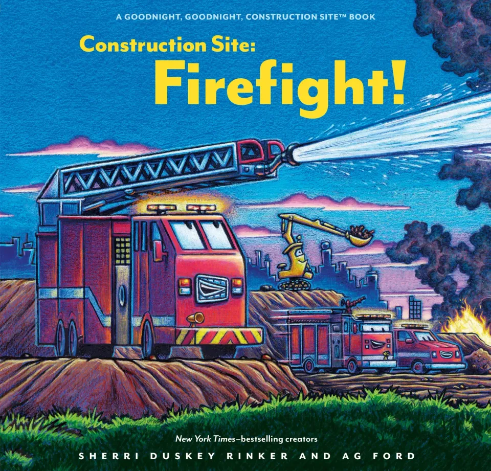 Abrams and Chronicle Construction Site Firefight innbundet barnebok 3–5 år