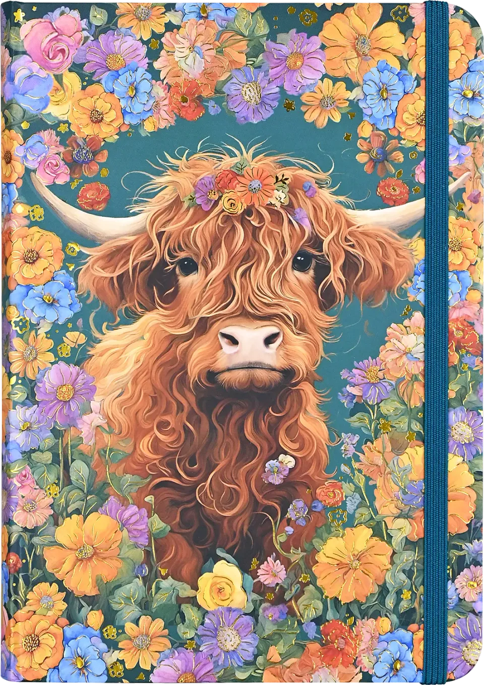 Peter Pauper Press Highland Cow Journal notatbok linjert gullsnitt