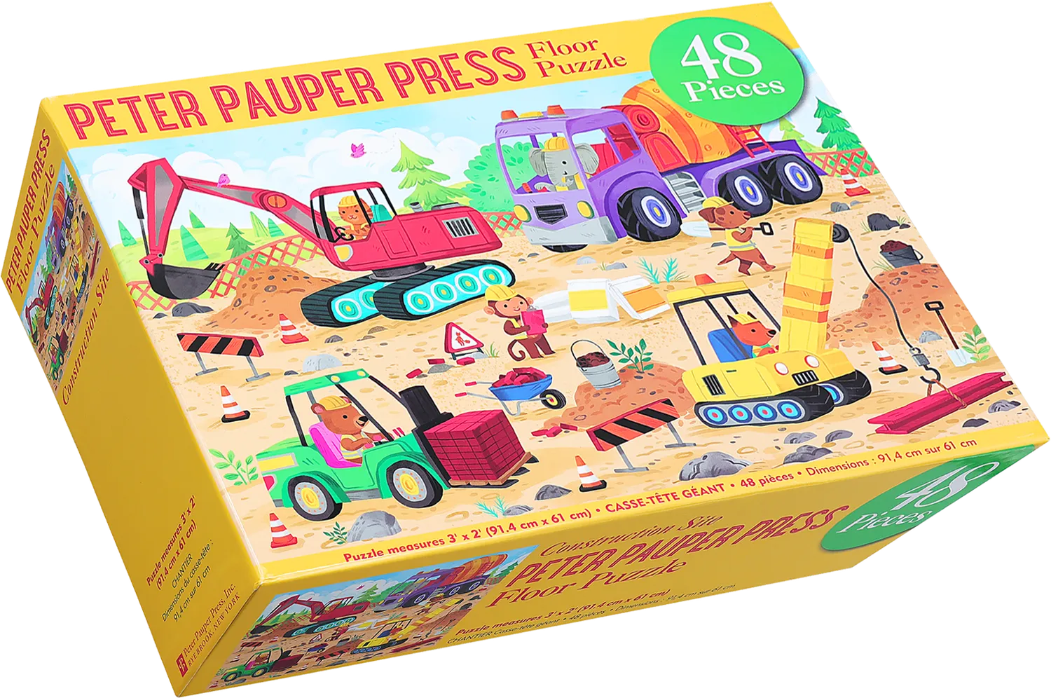 Peter Pauper Press Construction Site gulvpuslespill 48 brikker