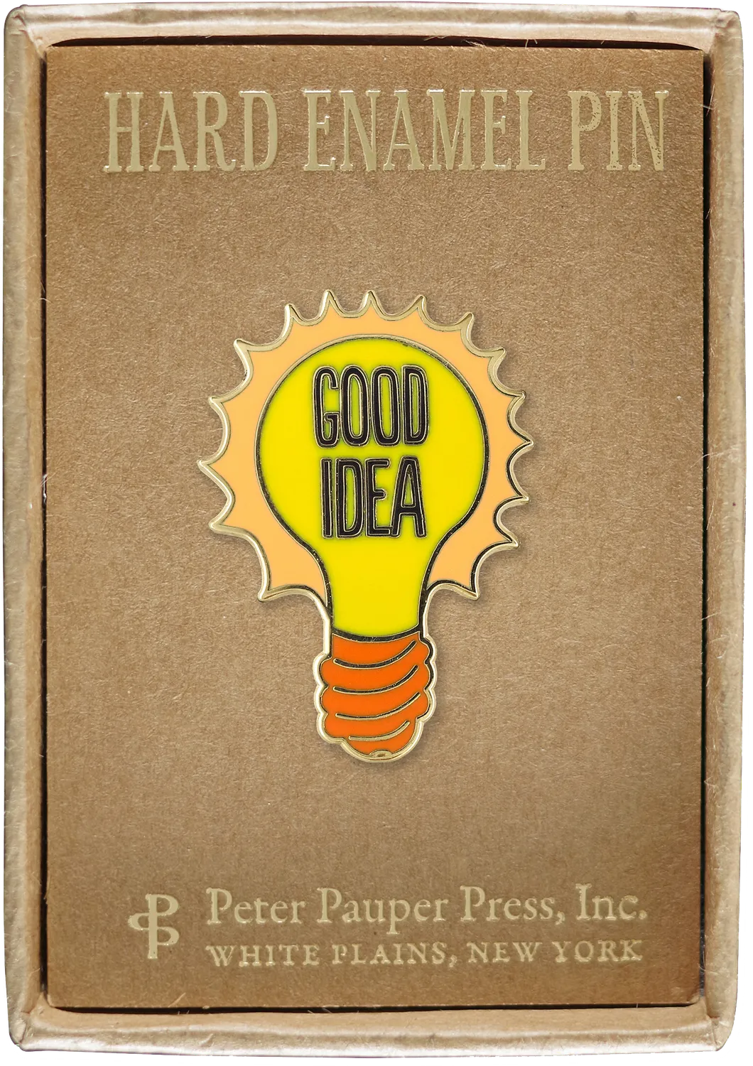 Peter Pauper Press Lightbulb Enamel Pin jakkemerke gaveeske