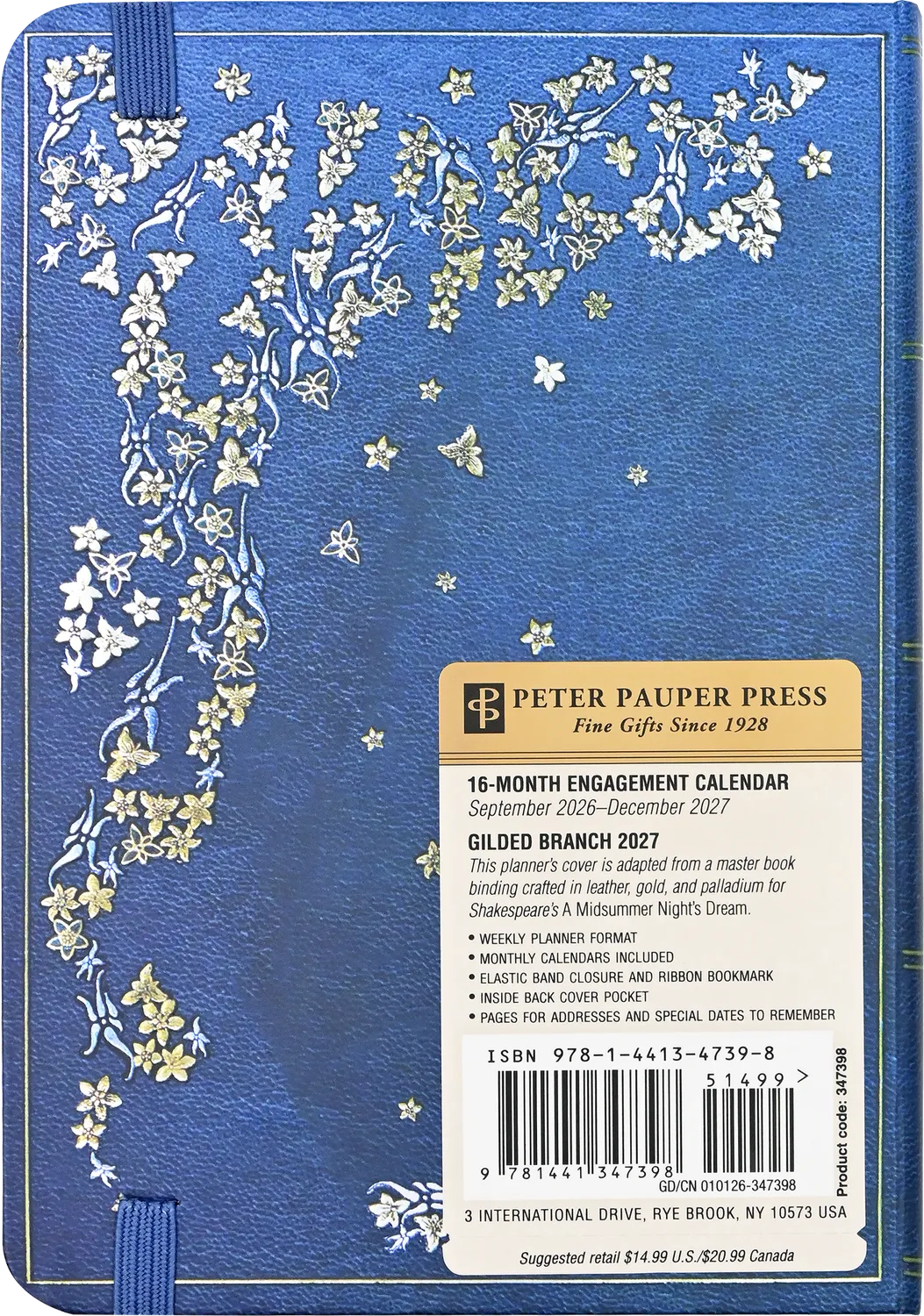 Peter Pauper Press Gilded Branch ukeplanlegger 2027 hardcover