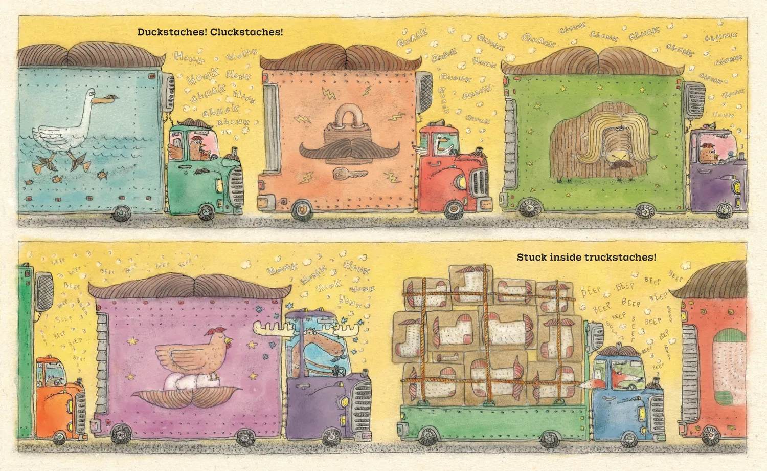 Abrams and Chronicle Mousestache Moosestache bildebok innbundet rim