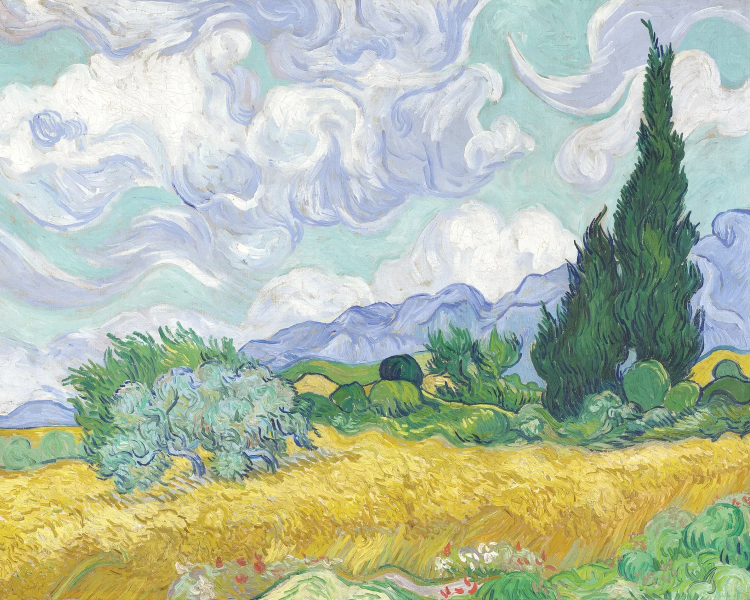 Peter Pauper Press Wheat Fields puslespill 1000 brikker Van Gogh