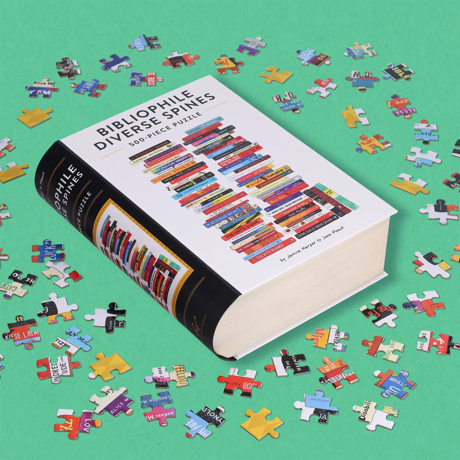 Bibliophile Diverse Spines puslespill 500 brikker bøker