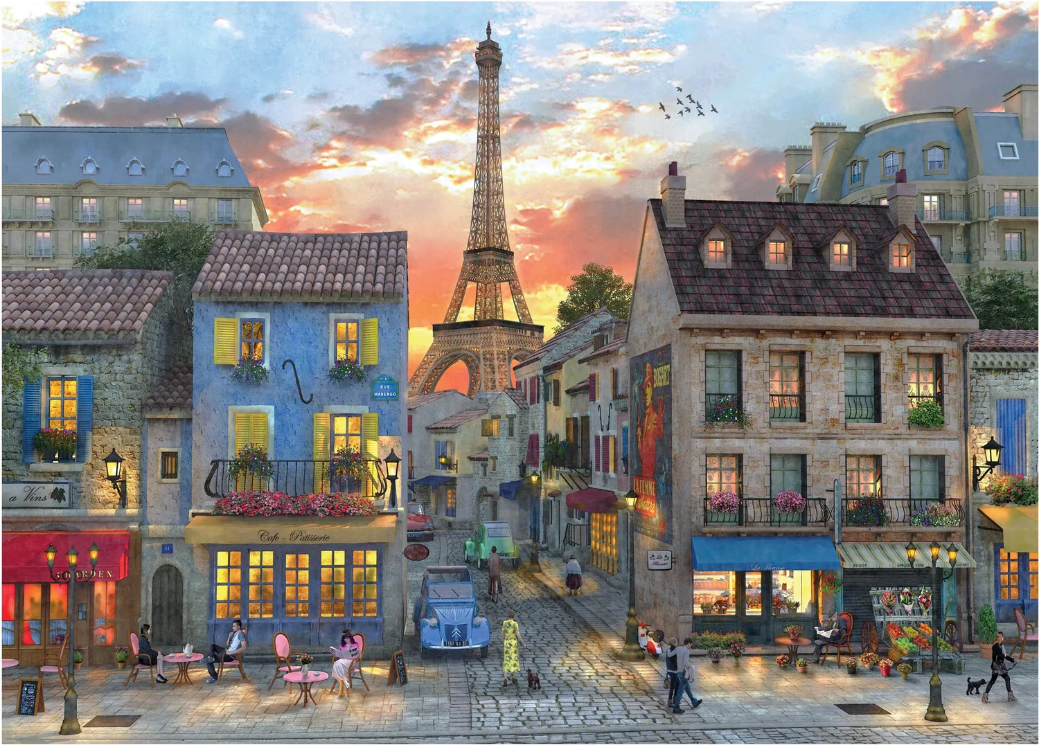 Peter Pauper Press Evening in Paris puslespill 1000 brikker Paris-motiv