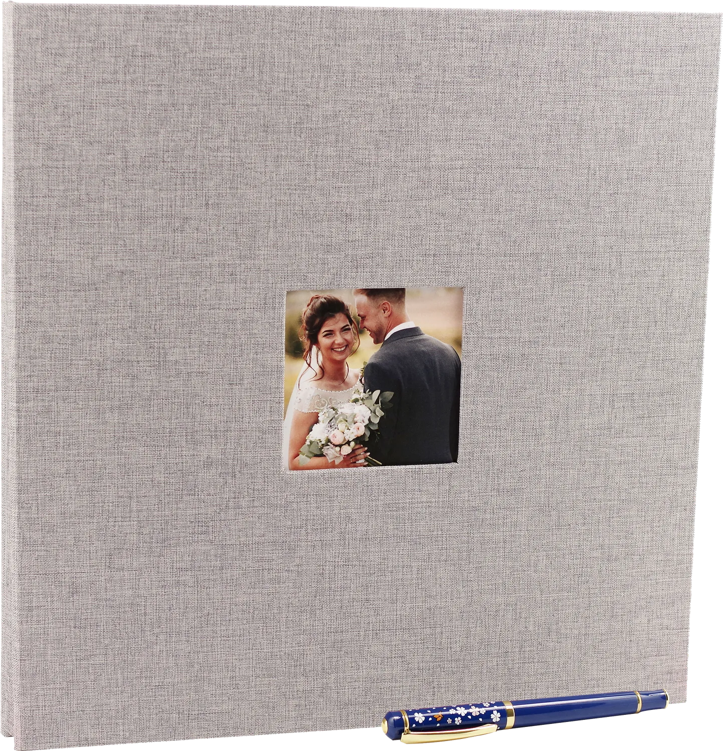 Peter Pauper Press Gray Linen fotoalbum grå 40 sider