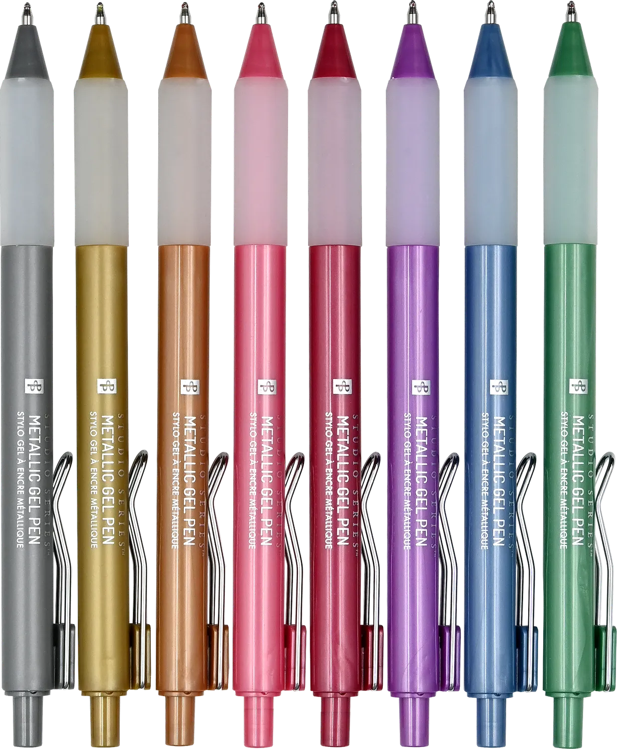 Peter Pauper Press Studio Series gelpenner metallic 8-pakning