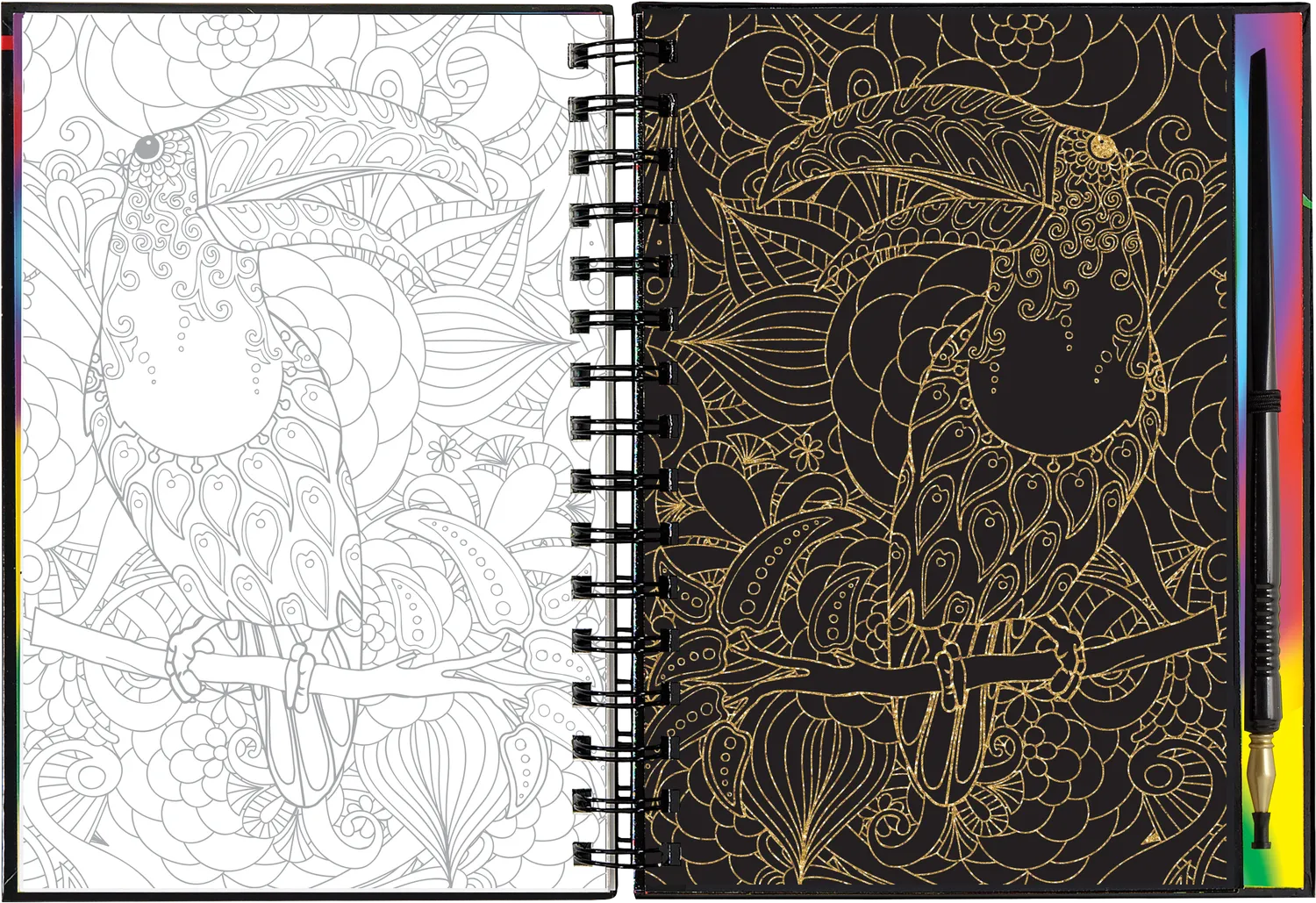 Peter Pauper Press Scratch and Sketch Birds skrapebok