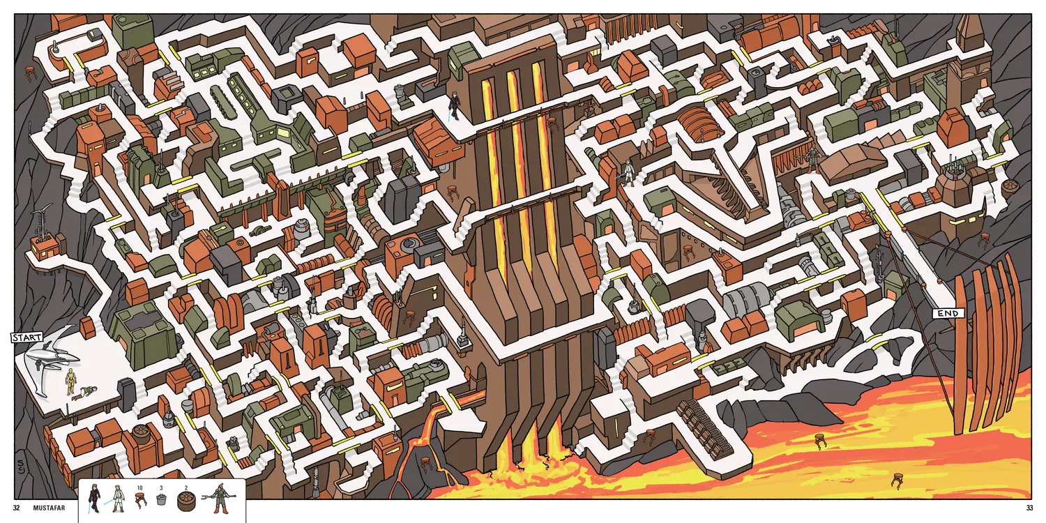 Star Wars Mazes labyrintbok innbundet 30 labyrinter