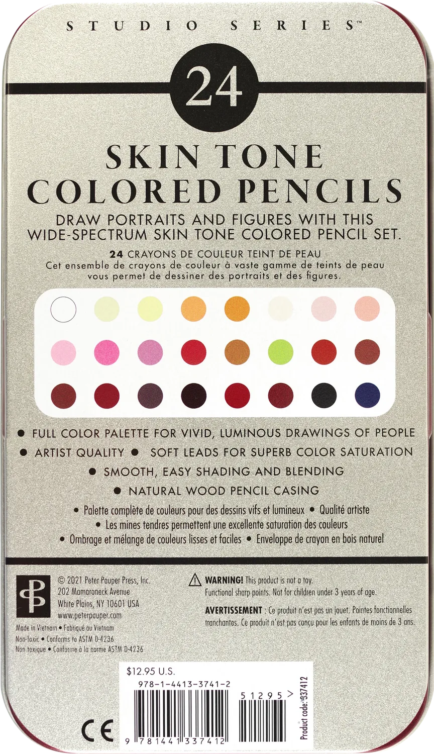 Peter Pauper Press Skin Tone fargeblyanter 24 stk hudtoner
