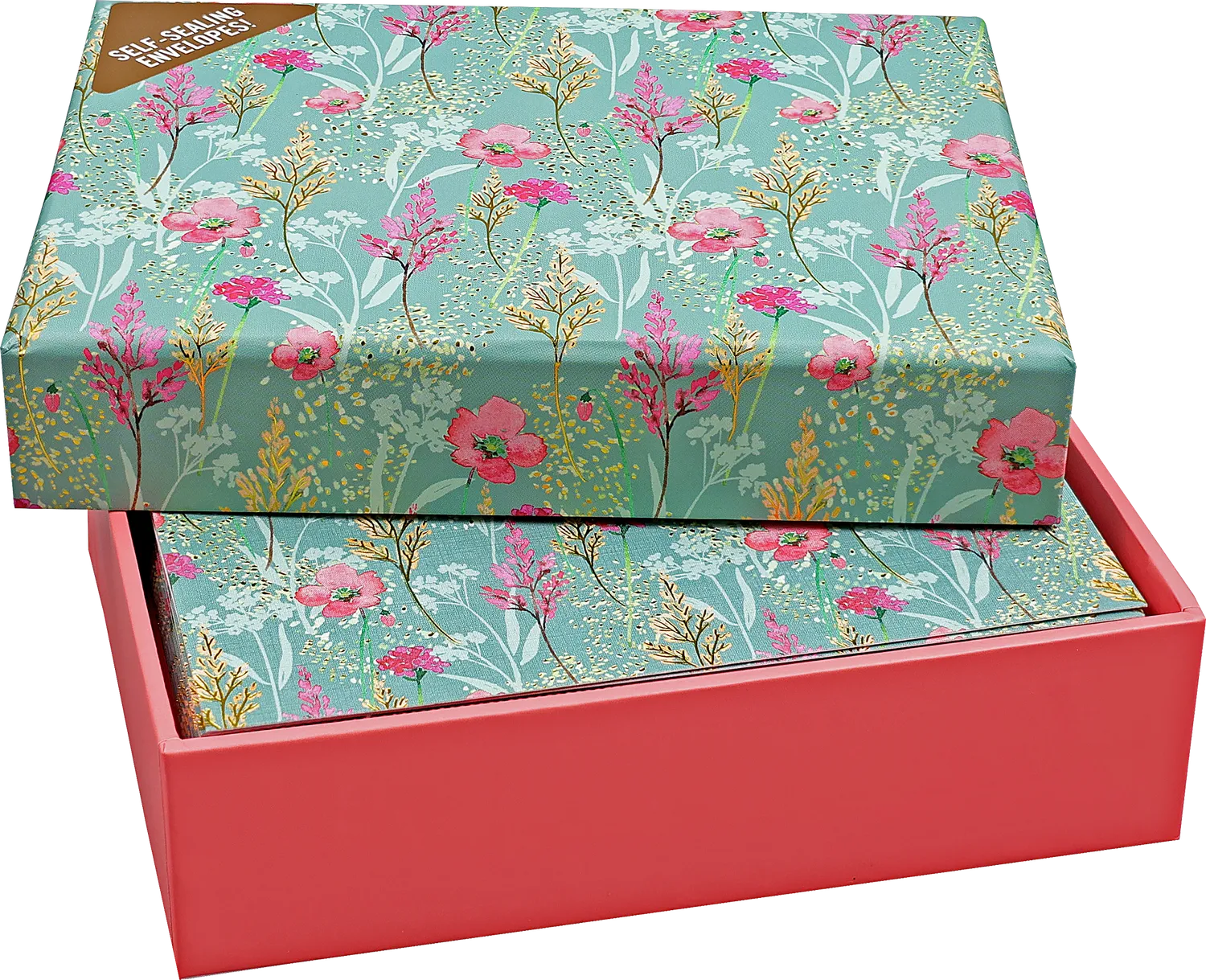 Peter Pauper Press Golden Meadow kortsett 14 kort blomster