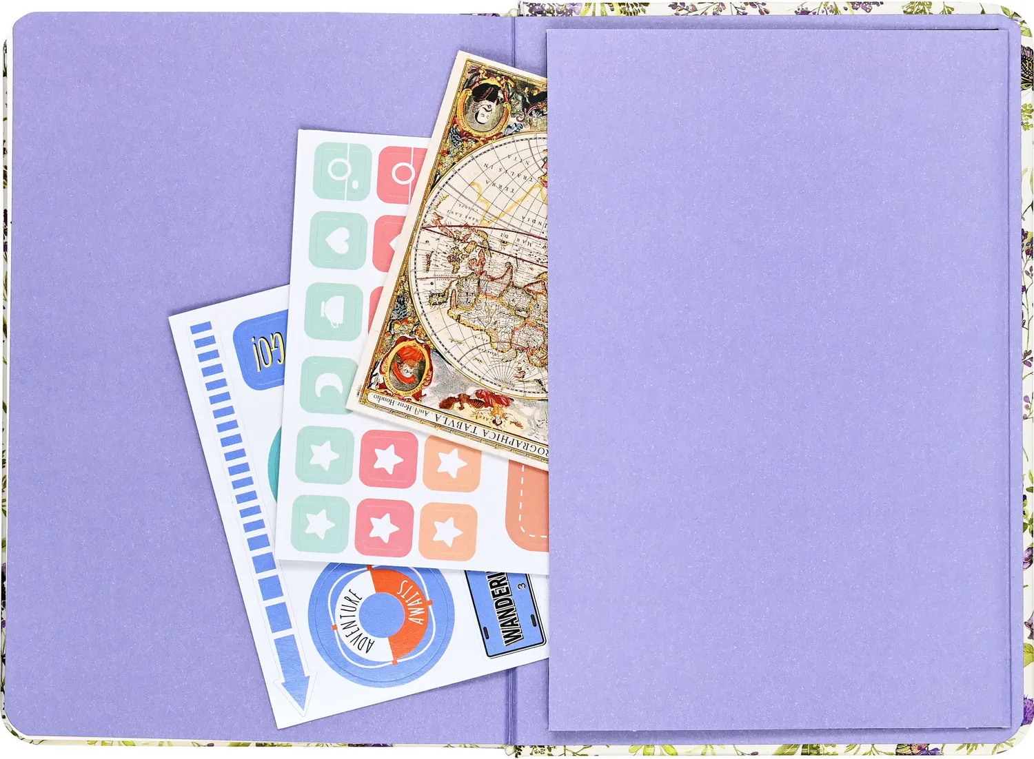 Peter Pauper Press Amethyst Butterflies journal linjert liten