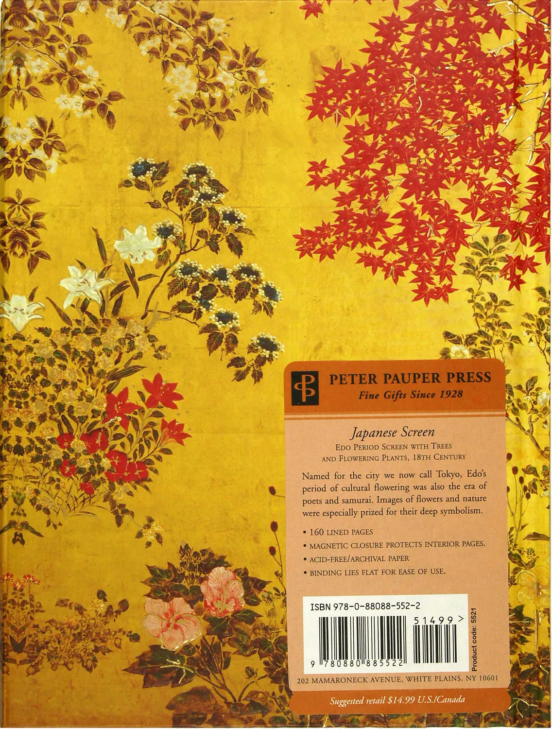 Peter Pauper Press Japanese Screen journal magnetlukking