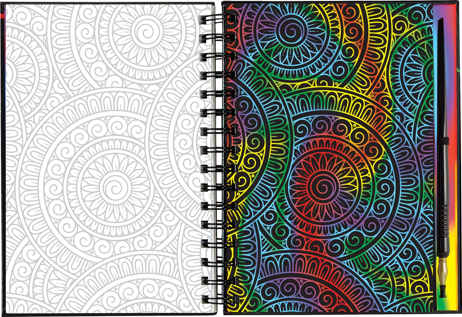 Peter Pauper Press Scratch and Sketch Extreme Mandalas skrapebok