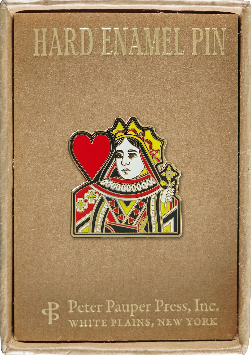 Peter Pauper Press Queen of Hearts emaljepinne gaveeske