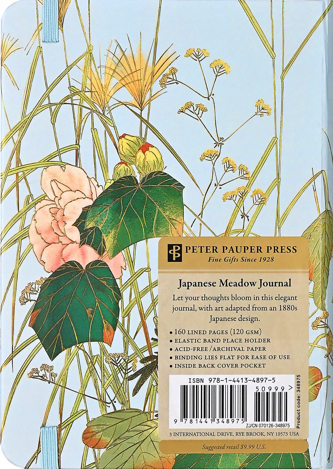 Peter Pauper Press Japanese Meadow journal liten notatbok linjert