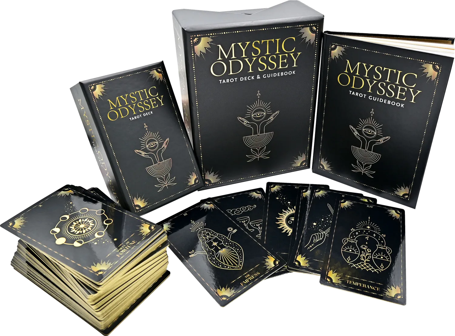 Peter Pauper Press Mystic Odyssey tarotkort 78 kort svart