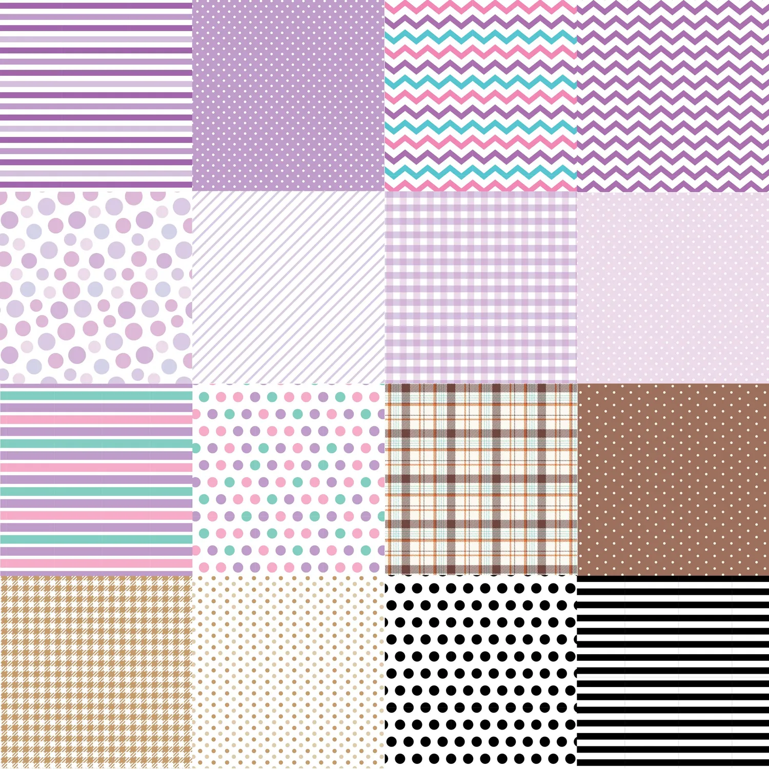 Peter Pauper Press Stripes Dots Plaids papirblokk 64 ark