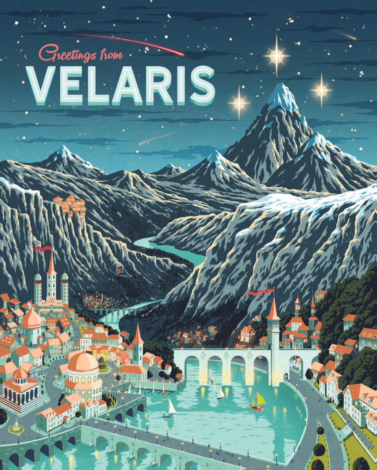Sarah J. Maas Velaris puslespill 1000 brikker ACOTAR