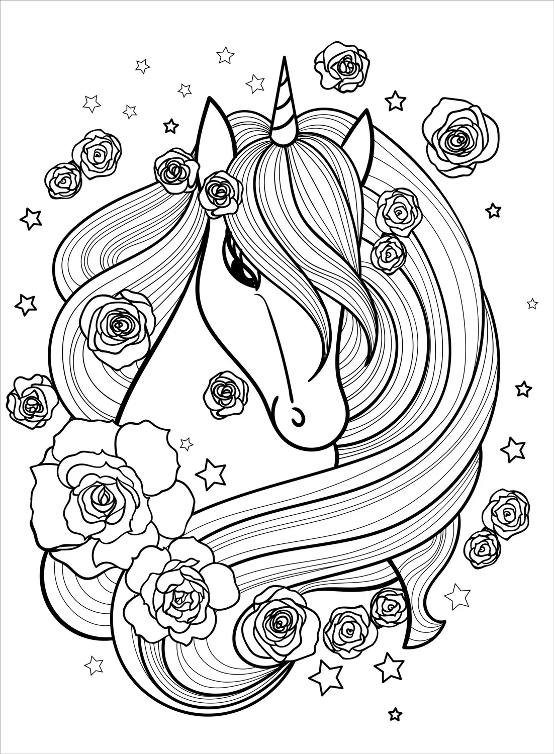 Peter Pauper Press Unicorns fargeleggingsbok 35 motiv