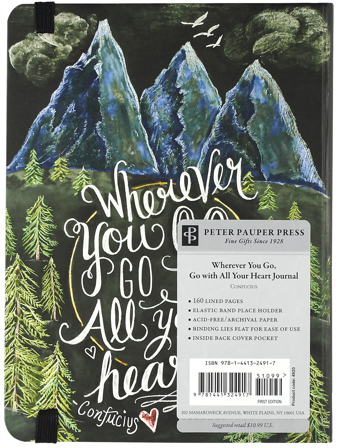 Peter Pauper Press Wherever You Go notatbok mellomstor