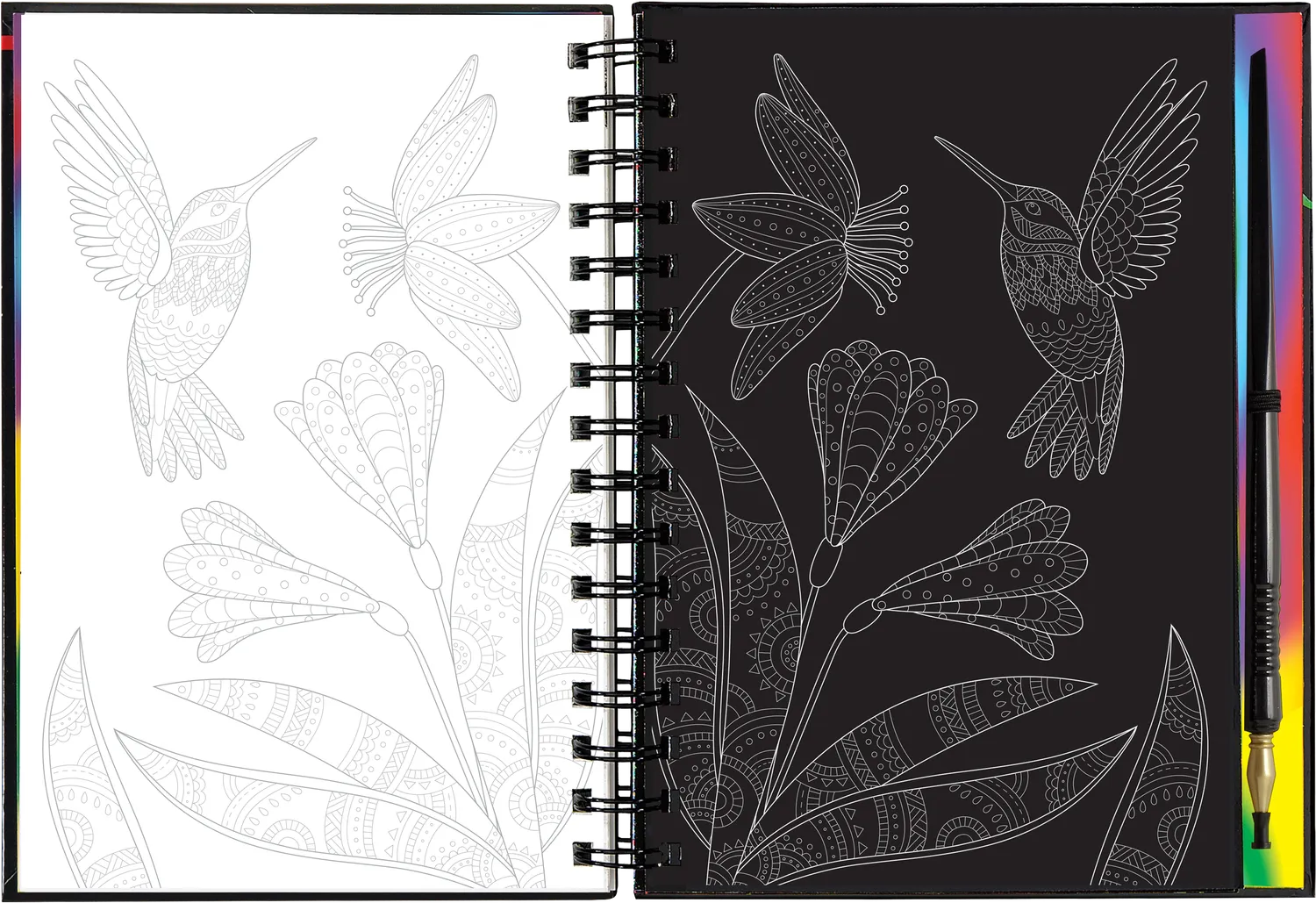 Peter Pauper Press Scratch and Sketch Birds skrapebok