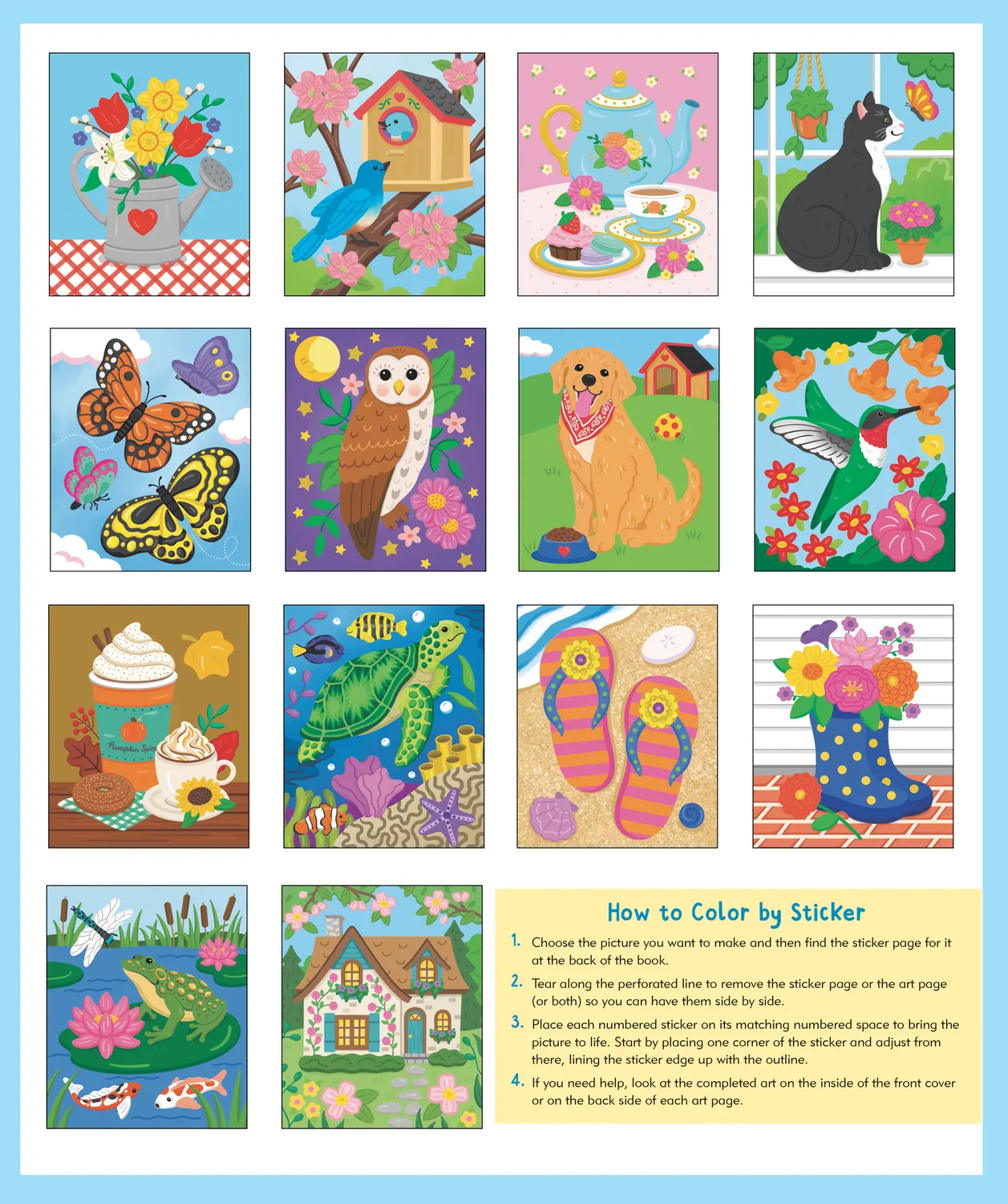 Peter Pauper Press Calming Creations klistrebok stor skrift
