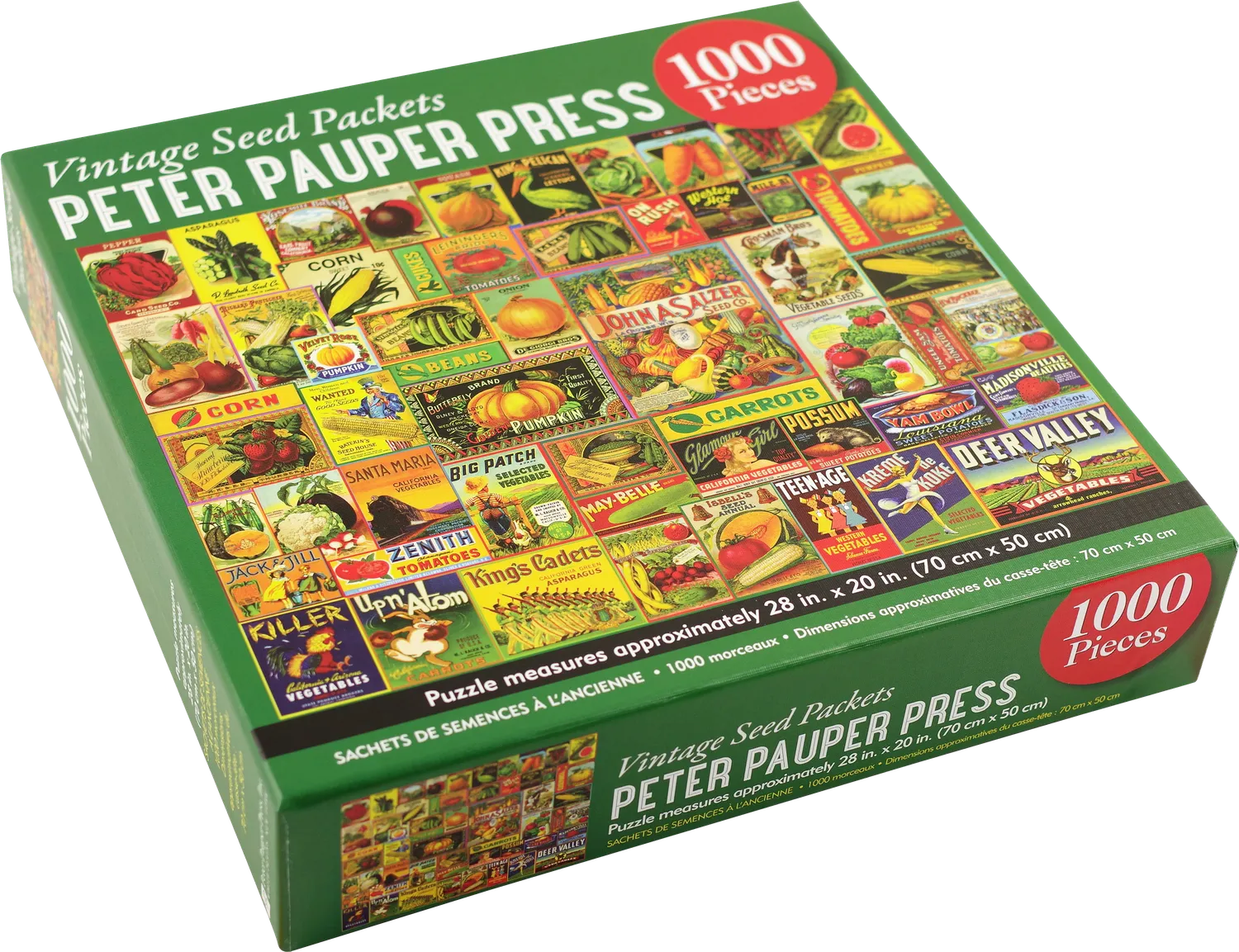 Peter Pauper Press Vintage Seed Packets puslespill 1000 brikker vintage