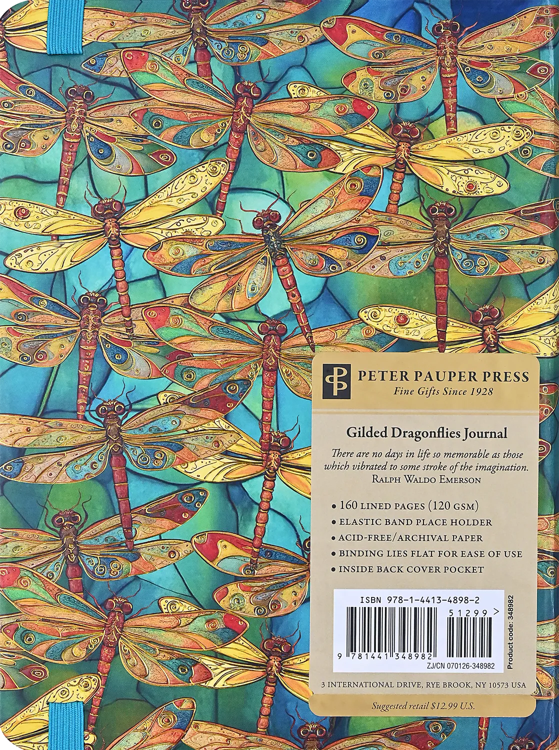 Peter Pauper Press Gilded Dragonflies journal innbundet 160 sider