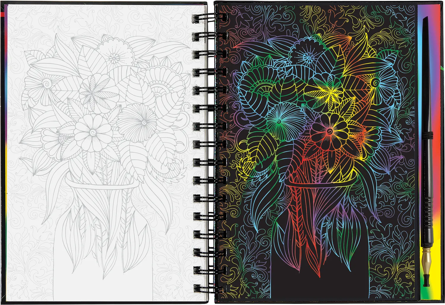 Peter Pauper Press Scratch and Sketch Extreme! Flowers skrapebok