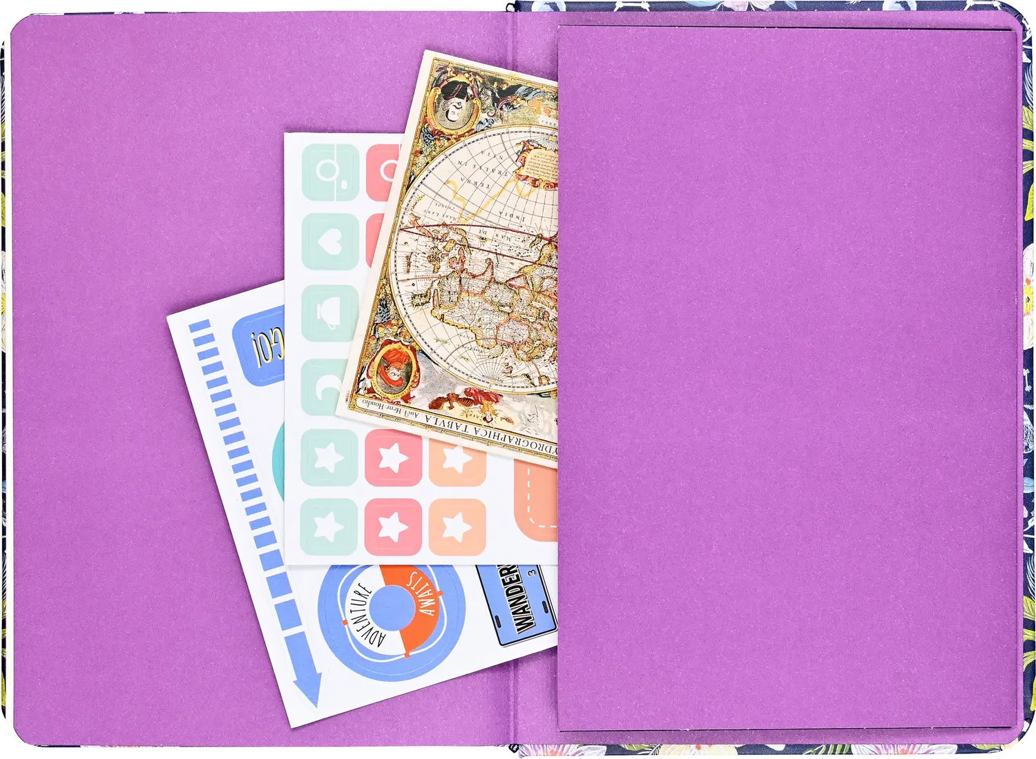 Peter Pauper Press Celestial Garden journal blomster sølvfolie