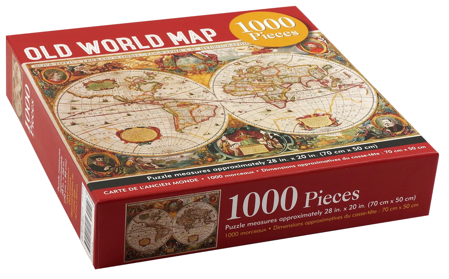 Peter Pauper Press Old World Map puslespill 1000 brikker antikk kart